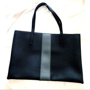 Black pleather tote bag.